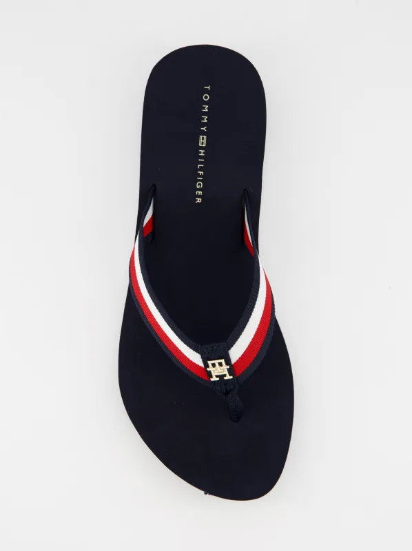 Tommy Hilfiger wedge flip-flops sold by Ulanka