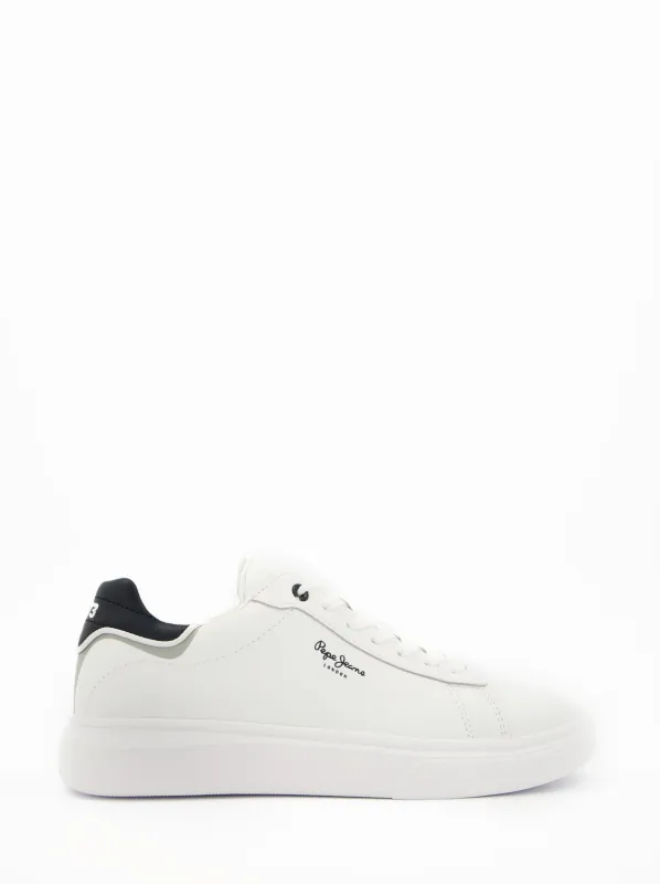 White leather sneakers - Pepe Jeans Eaton One sold by Ulanka