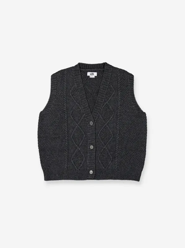 Cable knit vest - Brooke sold by Ulanka