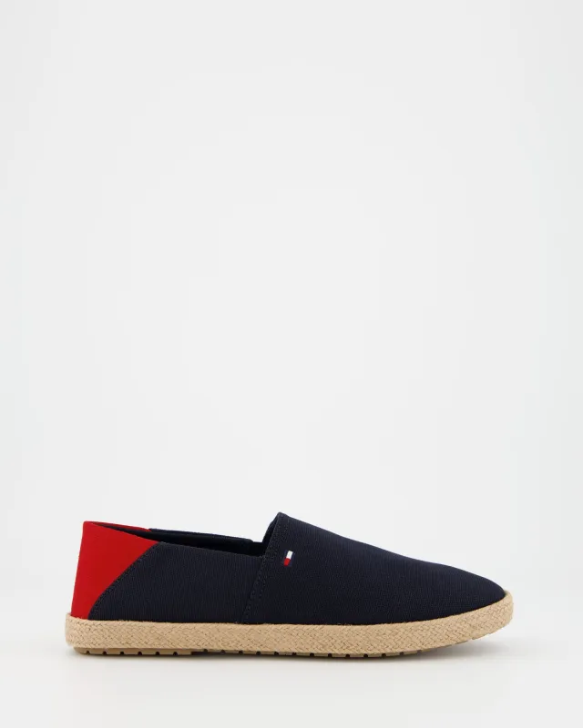 Tommy Hilfiger blue canvas espadrilles sold by Ulanka