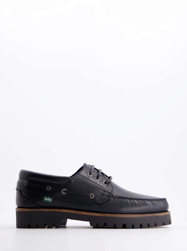 Leather boat shoes - Veleta sold by Ulanka