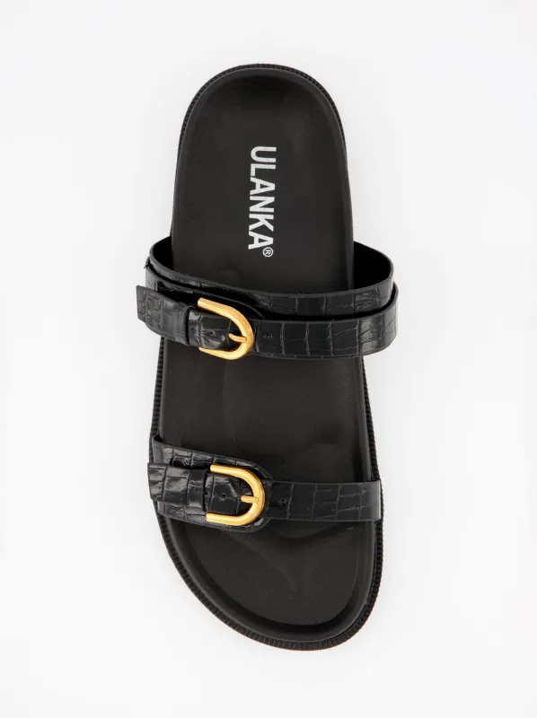 Ulanka Linen Strappy Flat Sandals sold by Ulanka