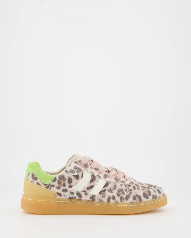 Coolway Goal Leo - Leather sneakers with animal print sold by Ulanka