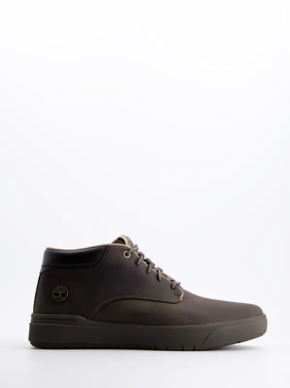 Timberland Seneca Bay - Mid-top leather sneakers sold by Ulanka
