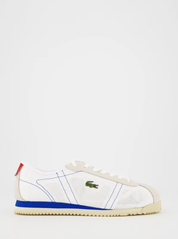 Lacoste Club Low suede and mesh sneakers sold by Ulanka