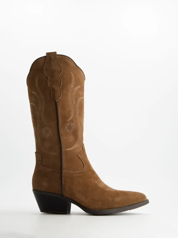 Suede cowboy boots - Ulk India made by Ulanka