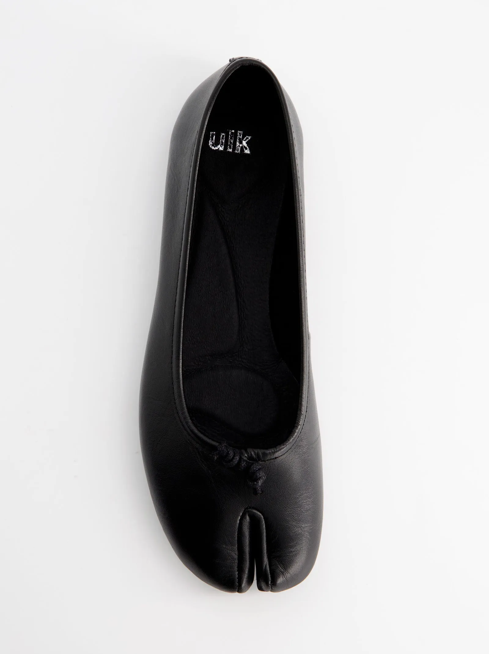 Black leather tabi ballerinas - ULK Karva sold by Ulanka