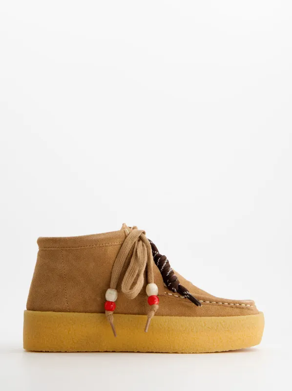 Boho suede ankle boots with platform - ULK Chester made by Ulanka