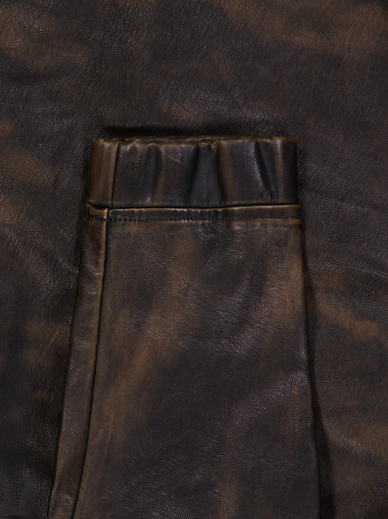 Distressed leather-effect bomber jacket - Nile sold by Ulanka product image thumbnail 5