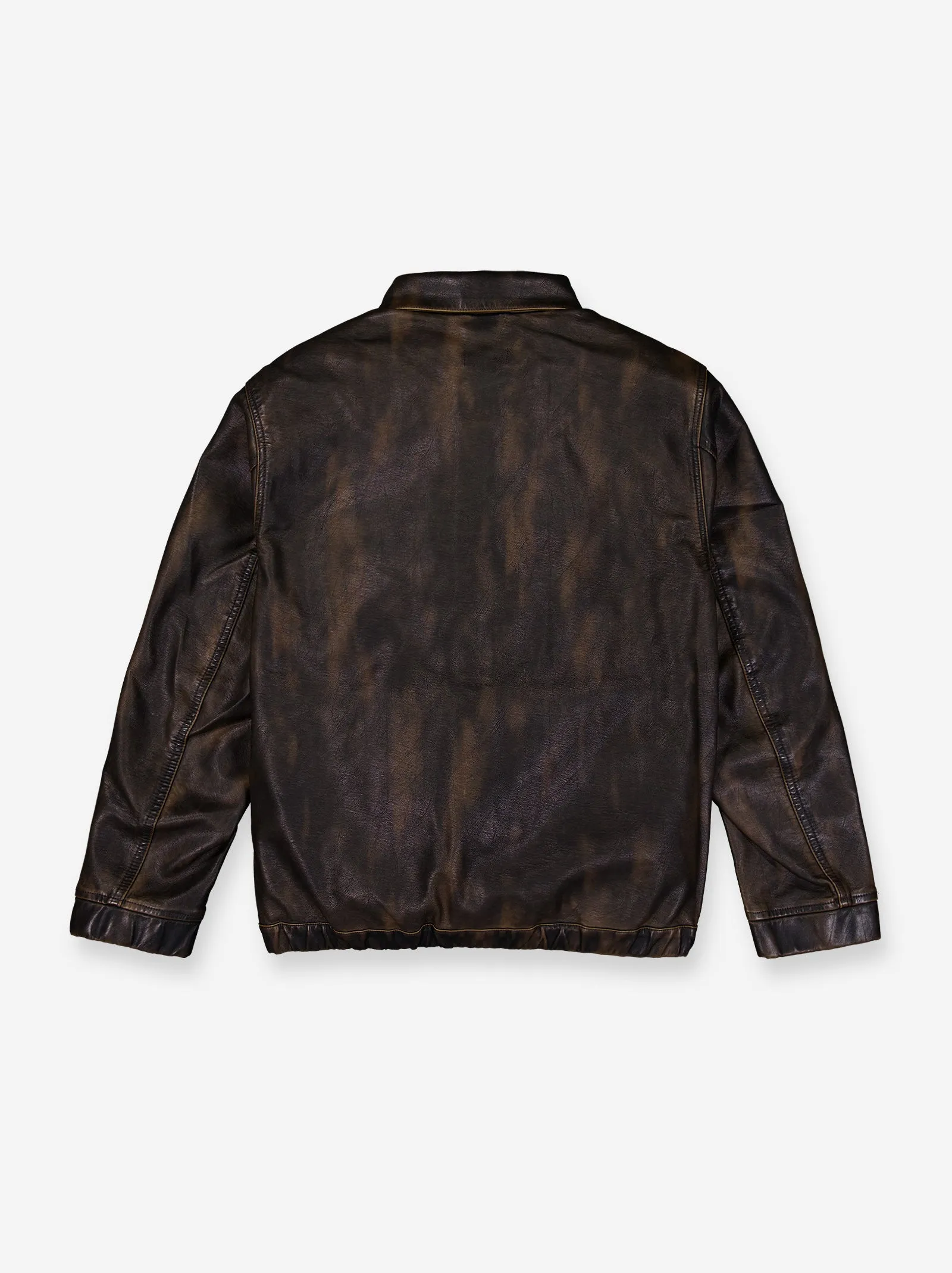 Distressed leather-effect bomber jacket - Nile sold by Ulanka product image thumbnail 2