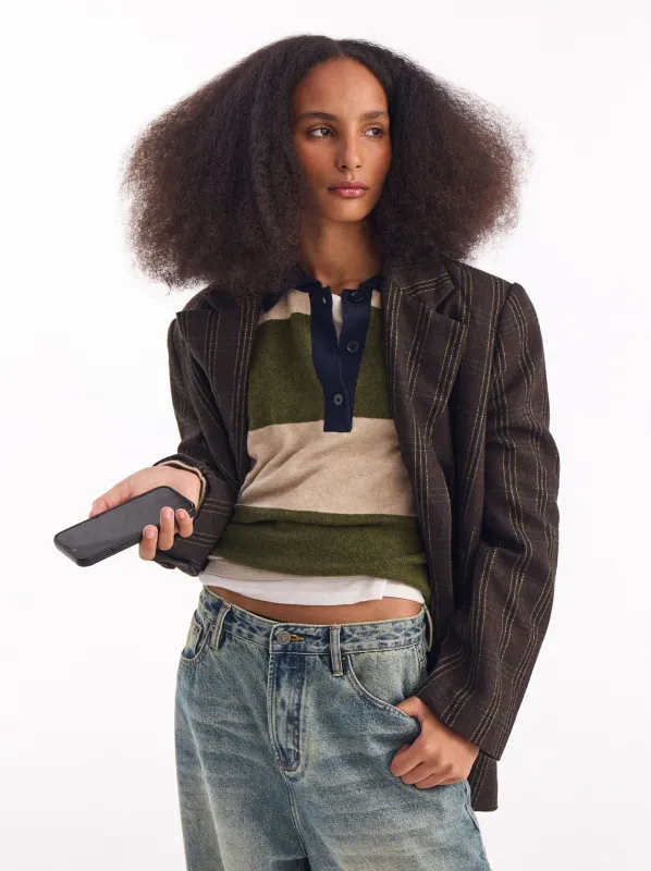 Polo neck knit sweater - ULK Cara sold by Ulanka