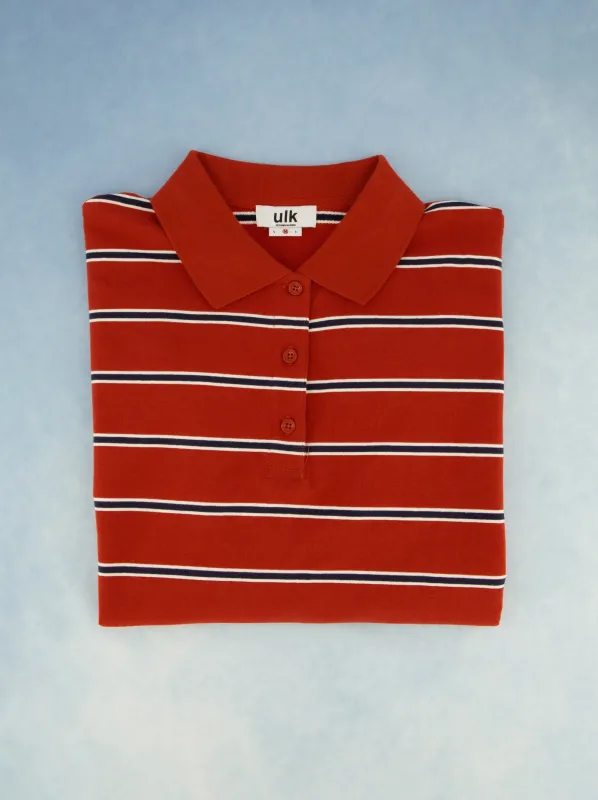 Striped polo neck t-shirt - ULK Sakura made by Ulanka