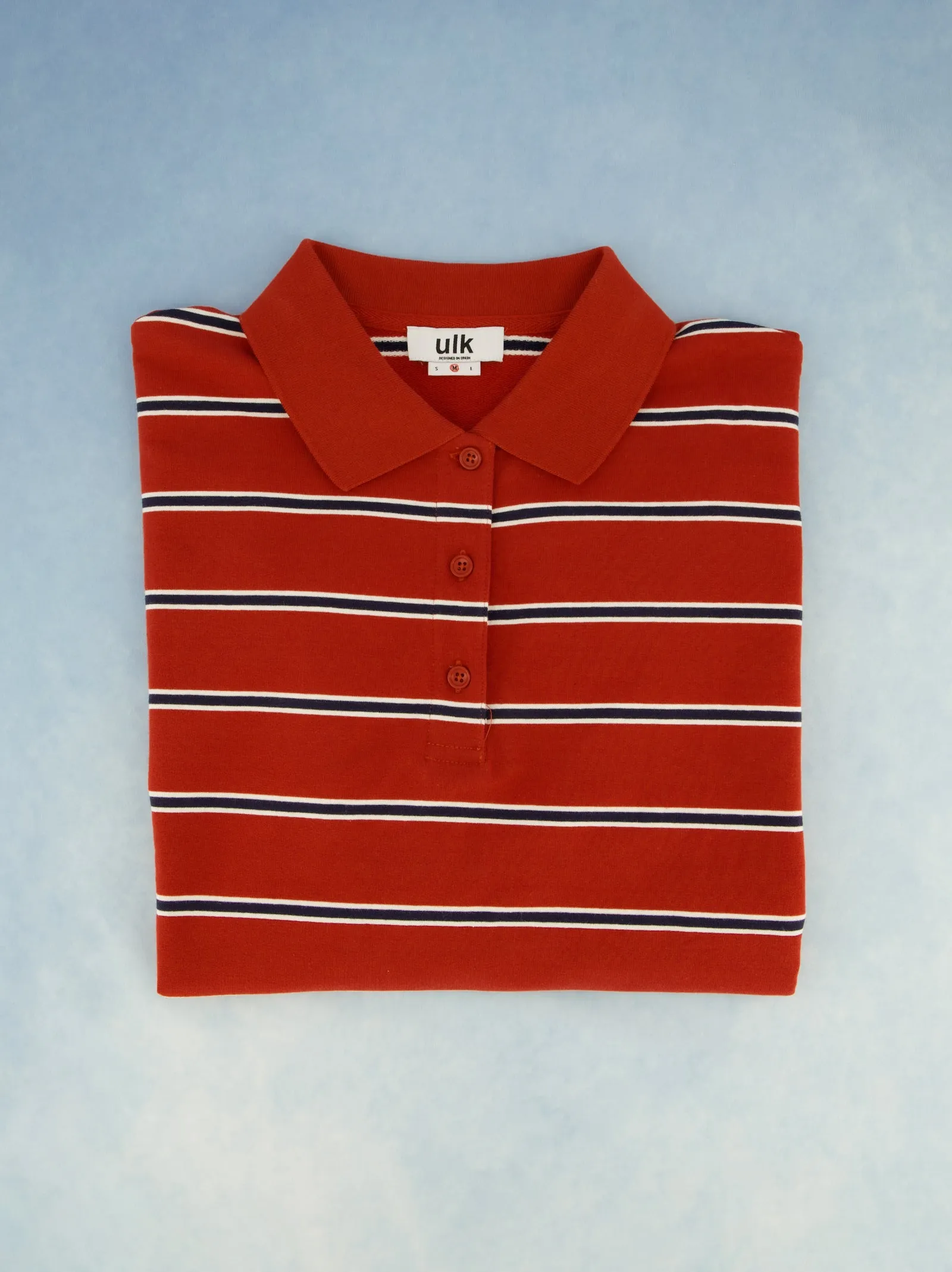Striped polo neck t-shirt - ULK Sakura sold by Ulanka