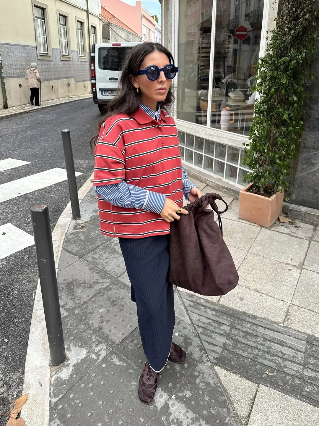 Striped polo neck t-shirt - ULK Sakura sold by Ulanka product image thumbnail 5