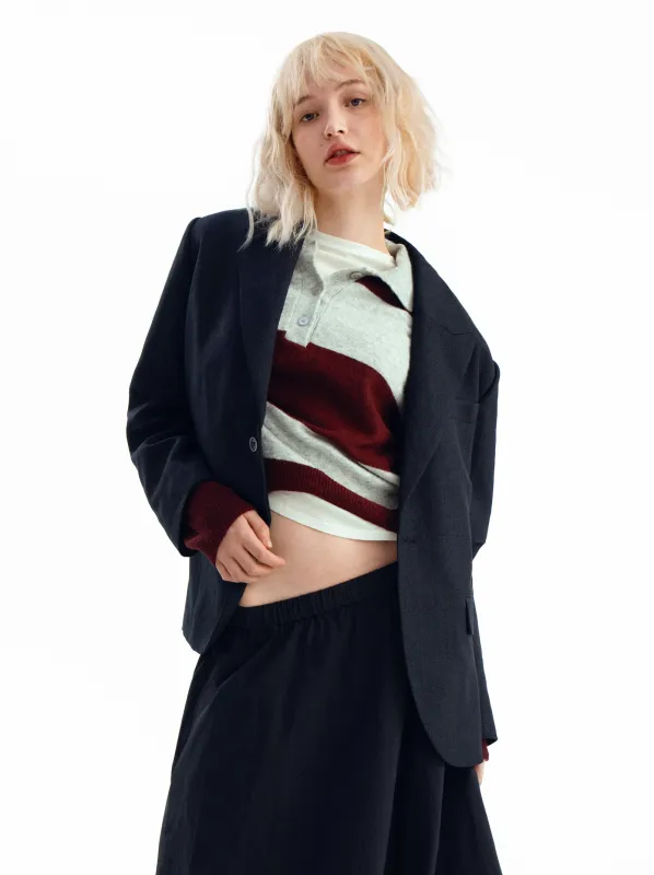 Polo neck knit sweater - ULK Cara sold by Ulanka