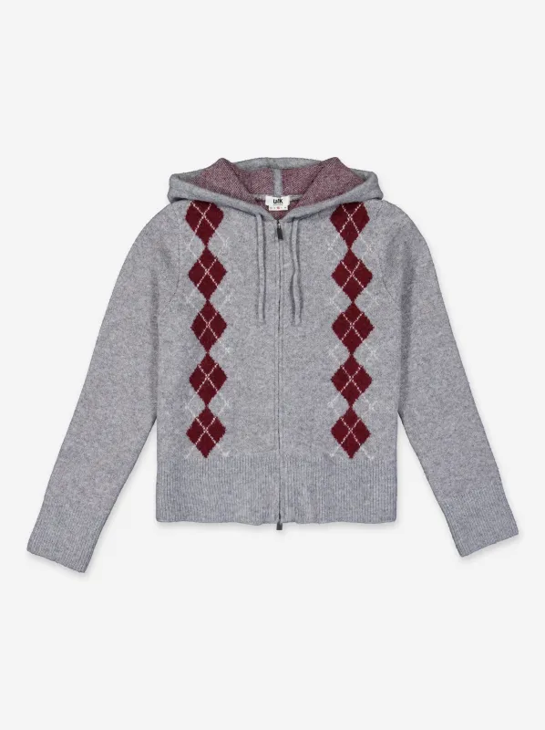 Zip-up knit sweater - ULK Alice sold by Ulanka