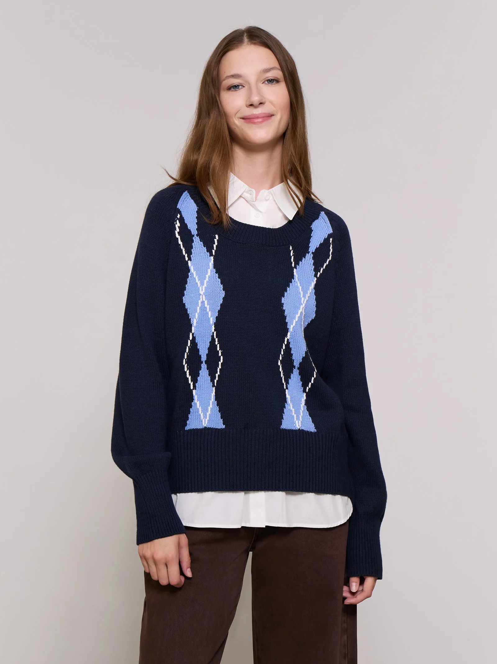 Knitted sweater with shirt - ULK Vera sold by Ulanka product image thumbnail 2