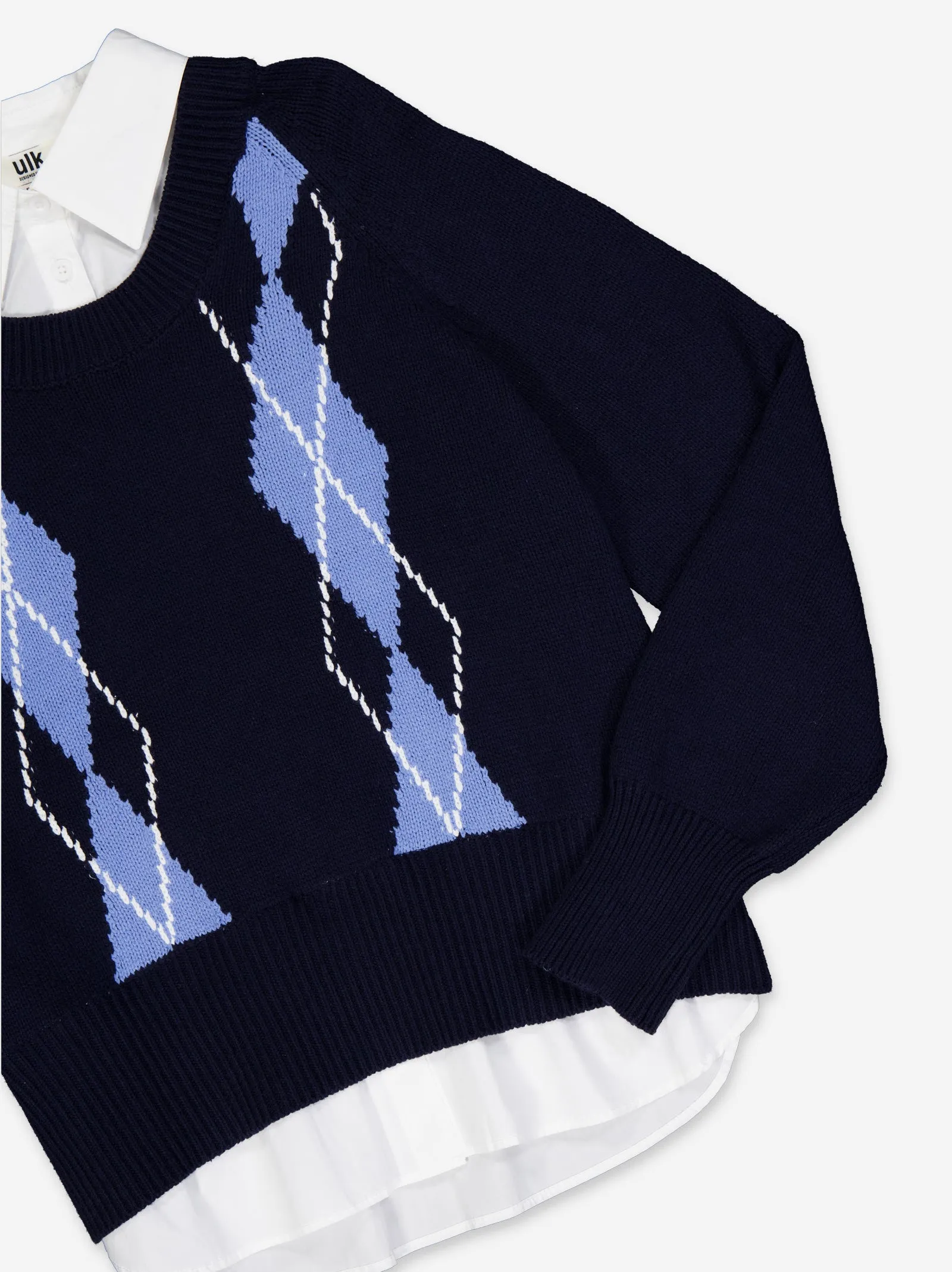 Knitted sweater with shirt - ULK Vera sold by Ulanka product image thumbnail 3