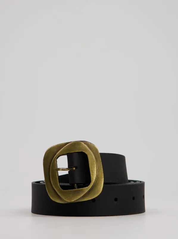 Leather belt with metal buckle - ULK Moonlight sold by Ulanka
