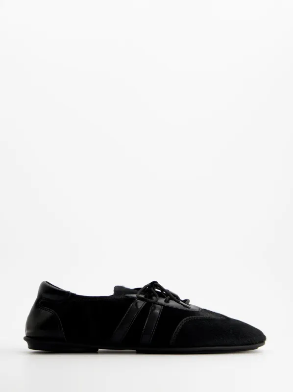 Black fur sneakers - ULK Lia sold by Ulanka