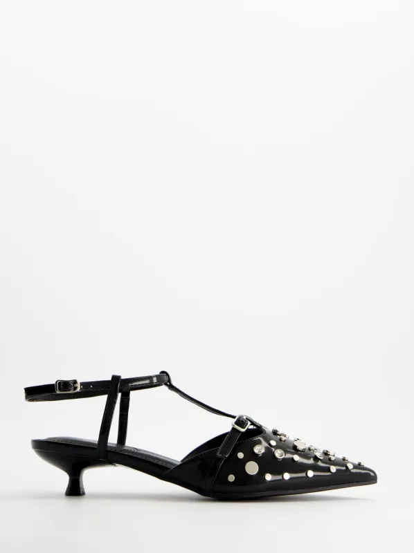 Black studded heels - ULK Leyre made by Ulanka