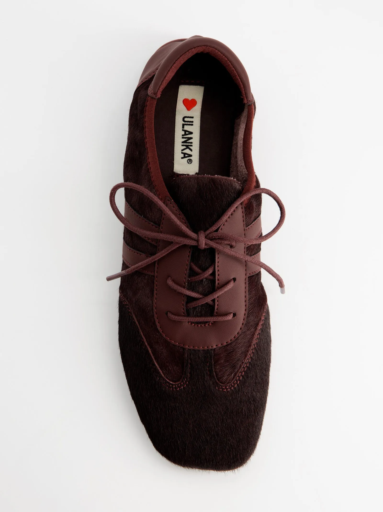 Burgundy fur slippers - ULK Lia sold by Ulanka product image thumbnail 2