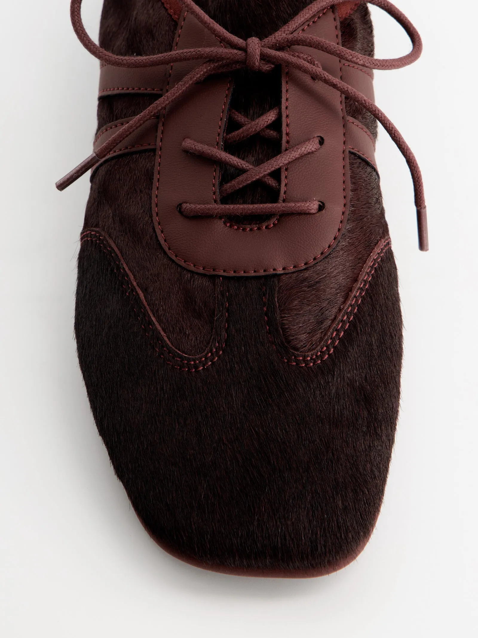 Burgundy fur slippers - ULK Lia sold by Ulanka product image thumbnail 4