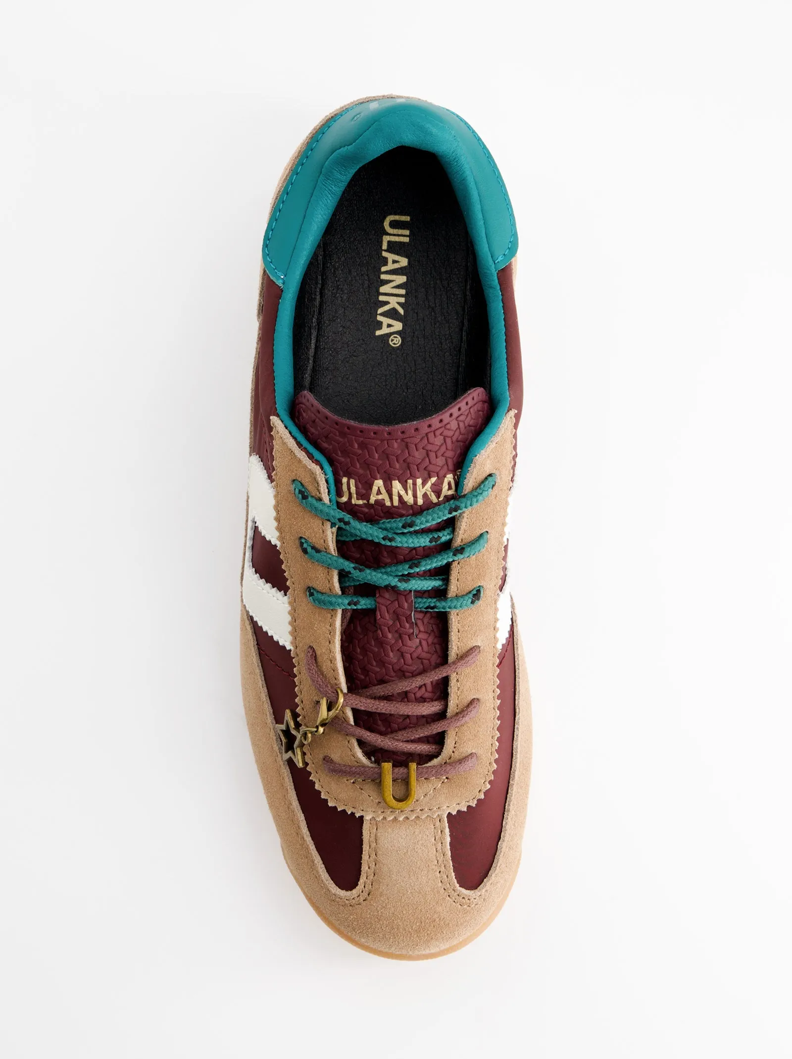 Burgundy leather sneakers - ULK Sury sold by Ulanka product image thumbnail 2