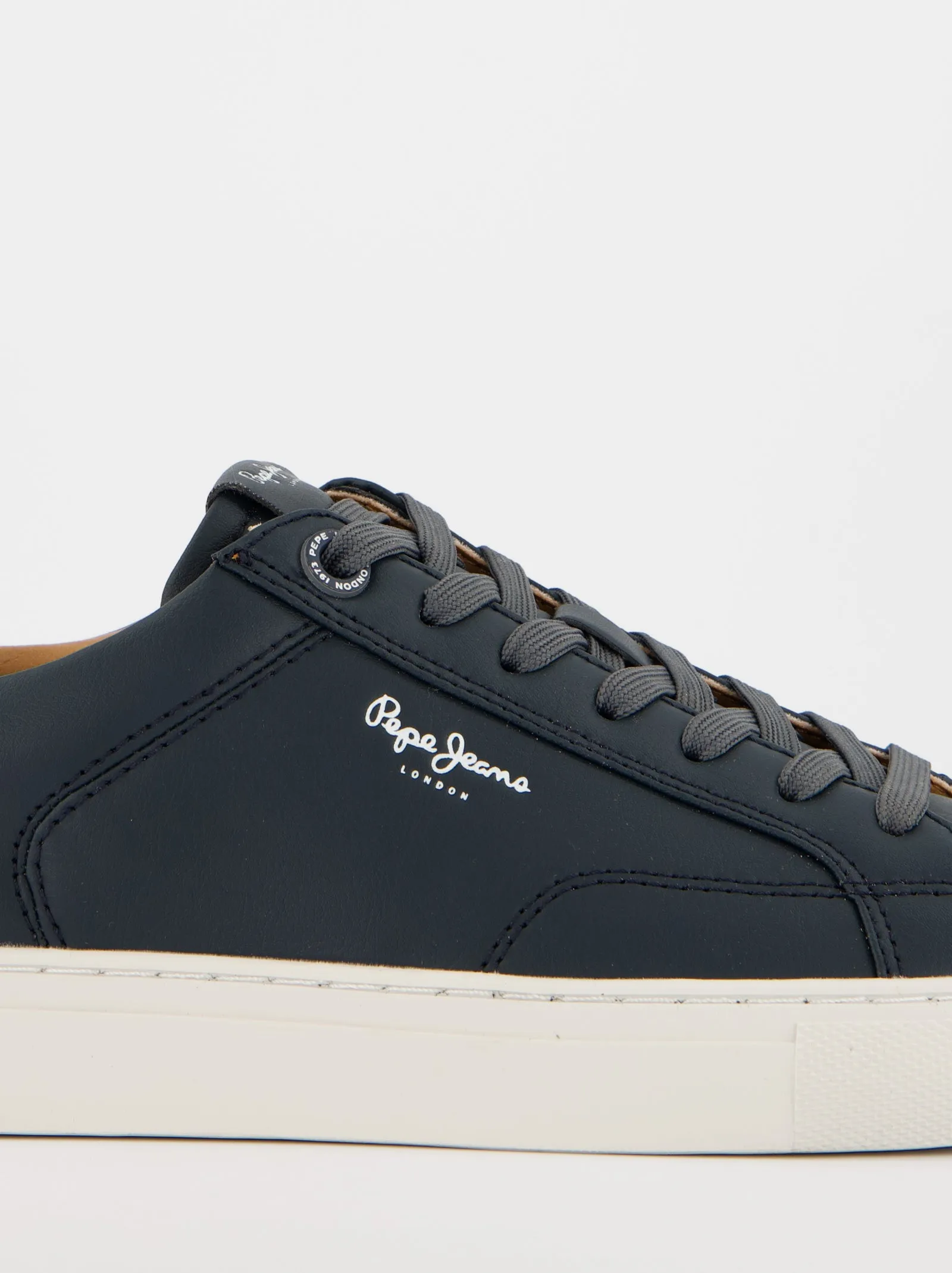 Navy blue leather sneakers by Pepe Jeans sold by Ulanka product image thumbnail 4