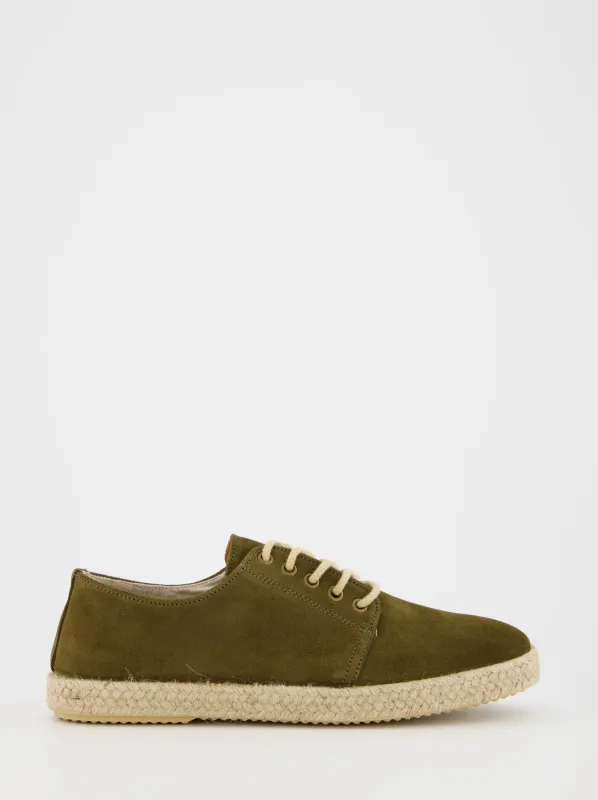 Suede shoes with esparto soles - Nilo made by Ulanka