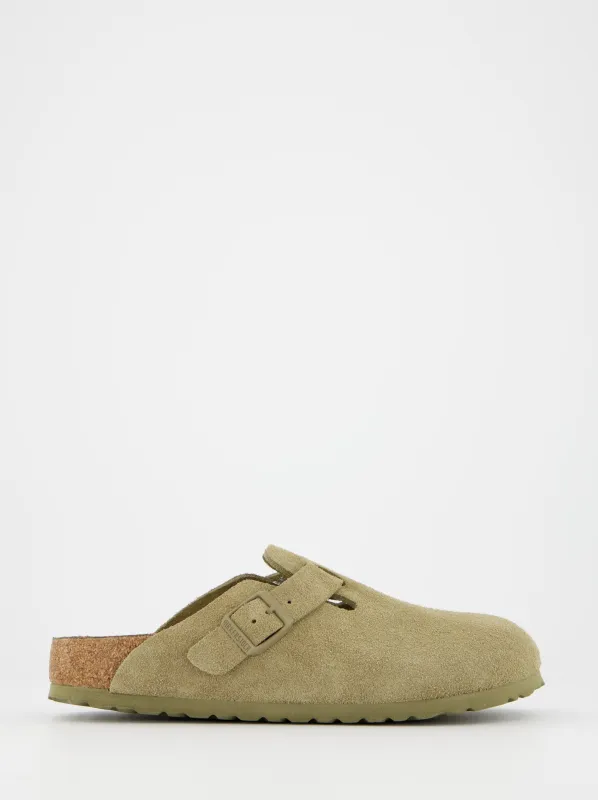 Birkenstock Boston Bio Suede Clogs sold by Ulanka