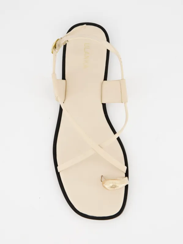 Flat leather sandals - Ossy sold by Ulanka