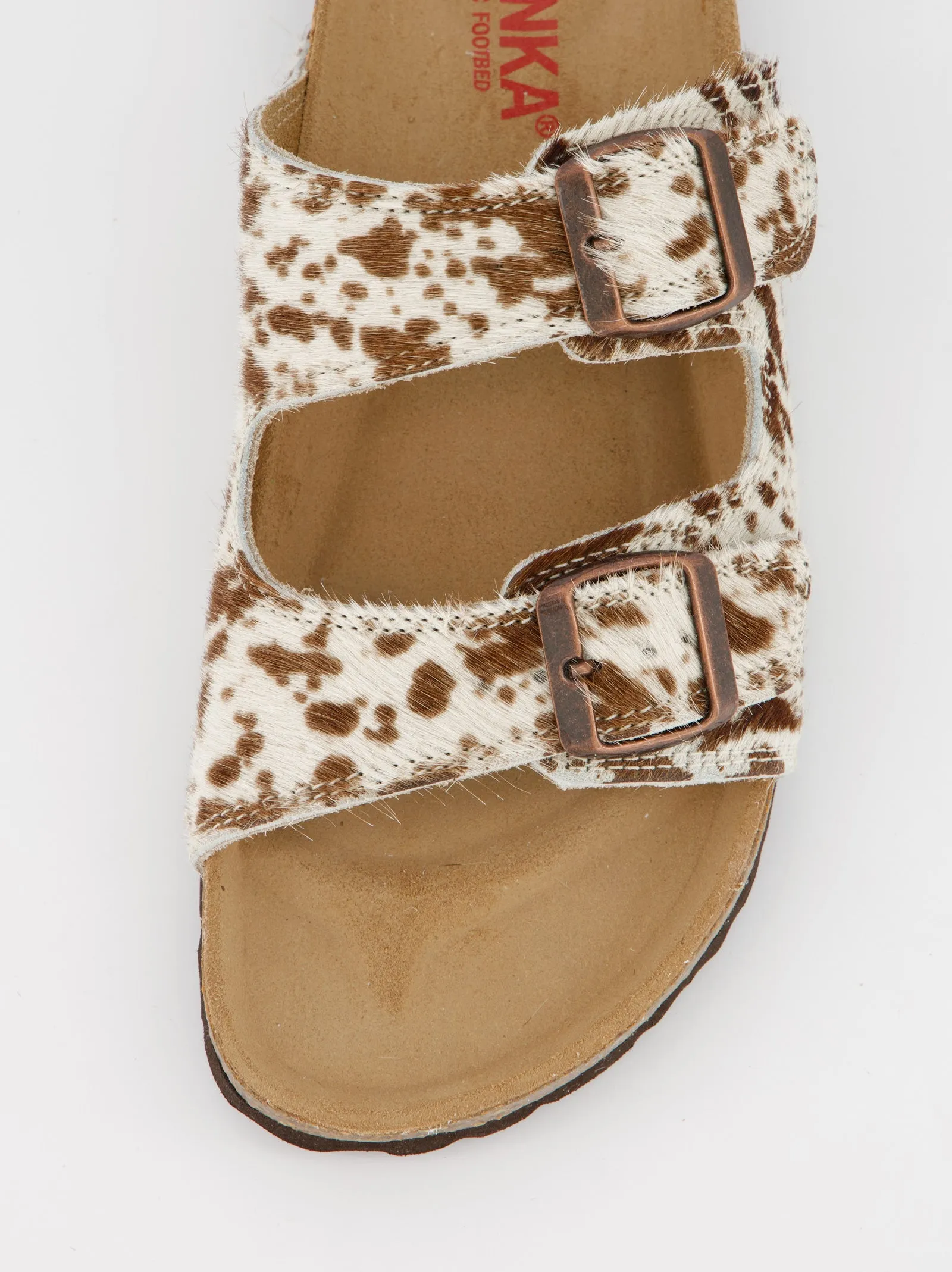 Flat fur sandals with animal print sold by Ulanka product image thumbnail 4