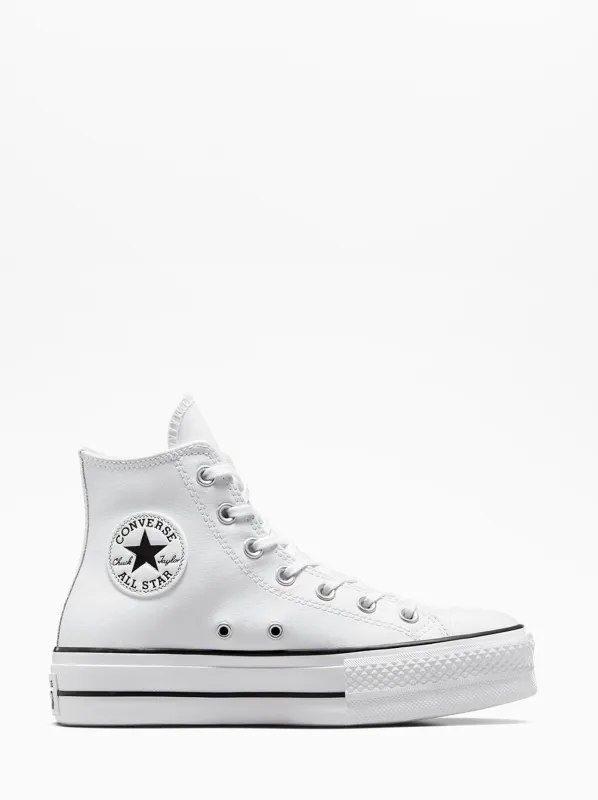 Converse Chuck Taylor All Star Platform High Top - White platform sneakers made by Converse