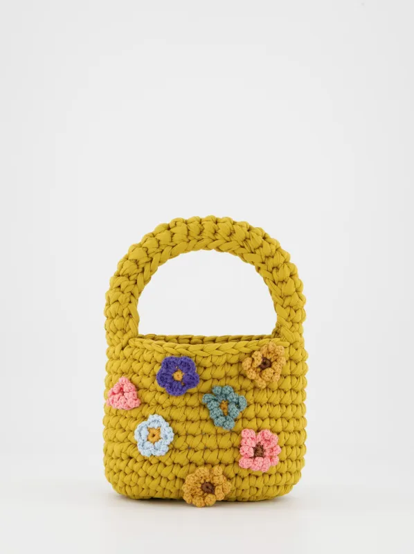 Mini crochet bag with flowers - Marzia made by Ulanka