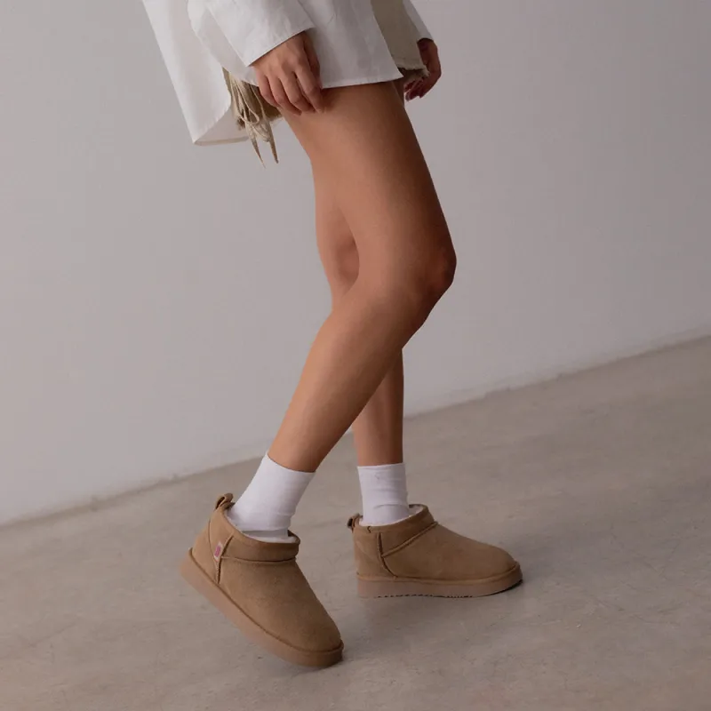 Earth by Ulanka Yoko - Flat fur ankle boots sold by Ulanka