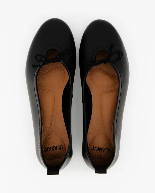 Black leather ballet flats - ULK Bella sold by Ulanka