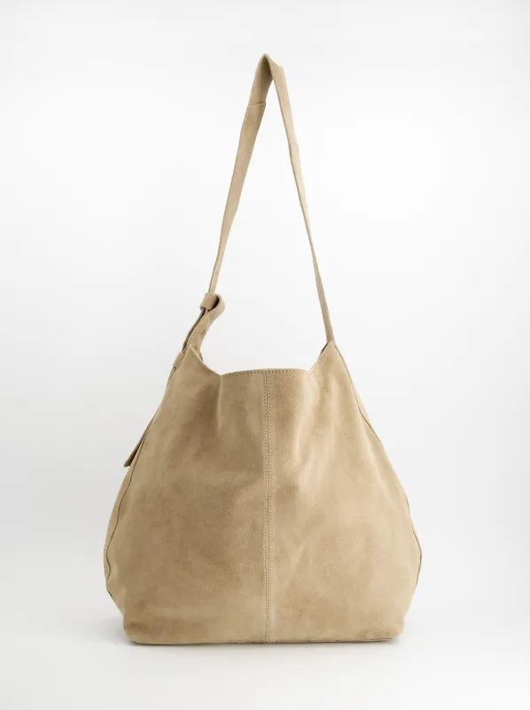 Suede hobo shoulder bag - ULK Padua sold by Ulanka
