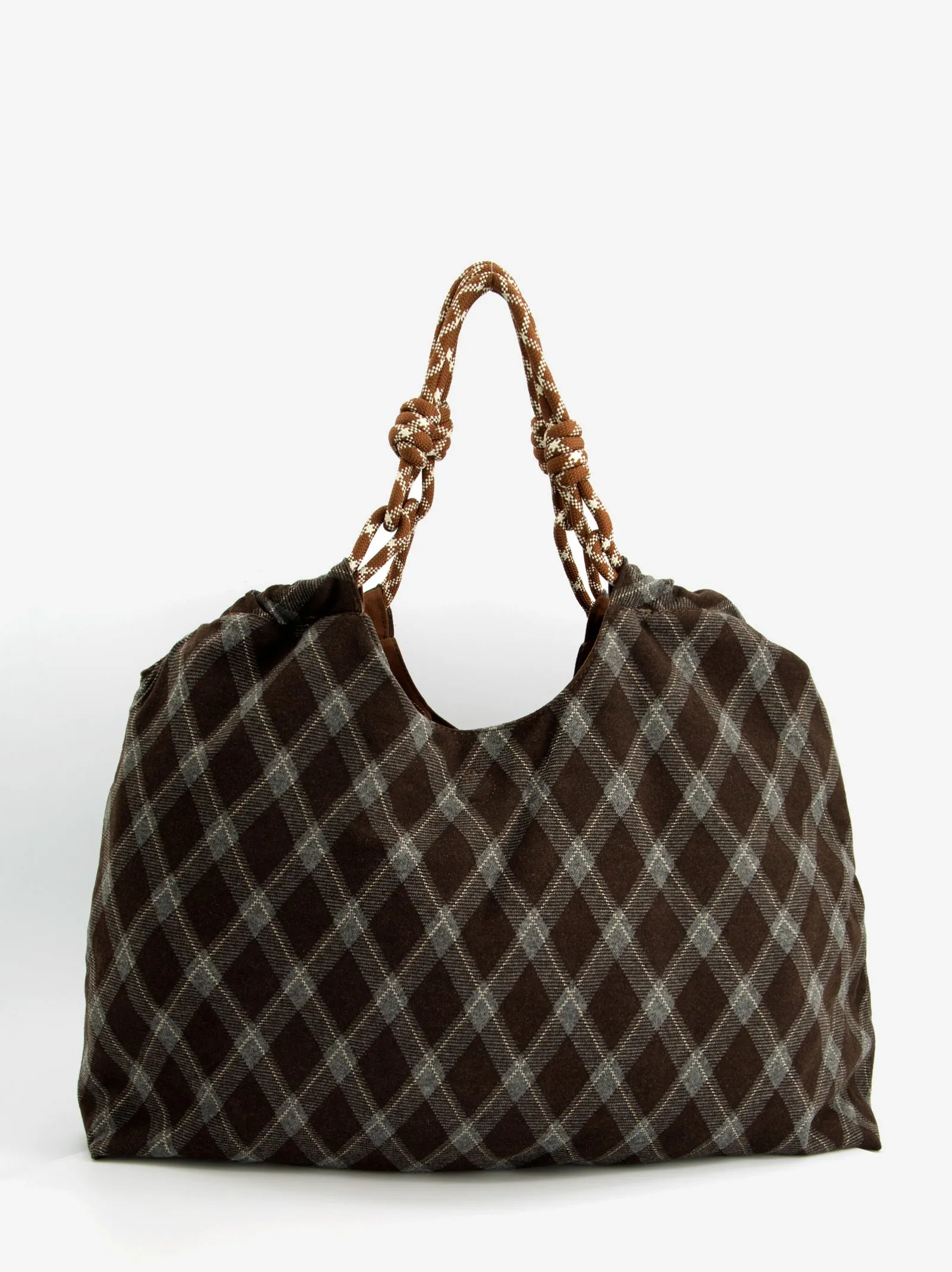 Plaid tote bag with charms - ULK Rever sold by Ulanka product image thumbnail 2