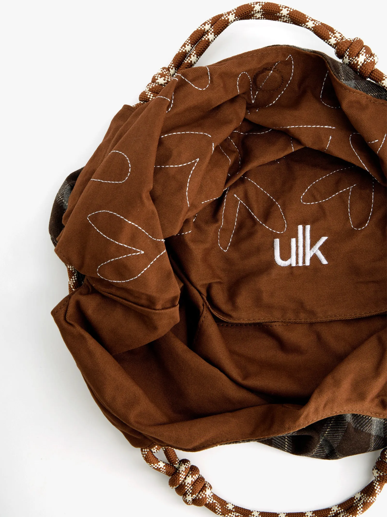 Plaid tote bag with charms - ULK Rever sold by Ulanka product image thumbnail 5