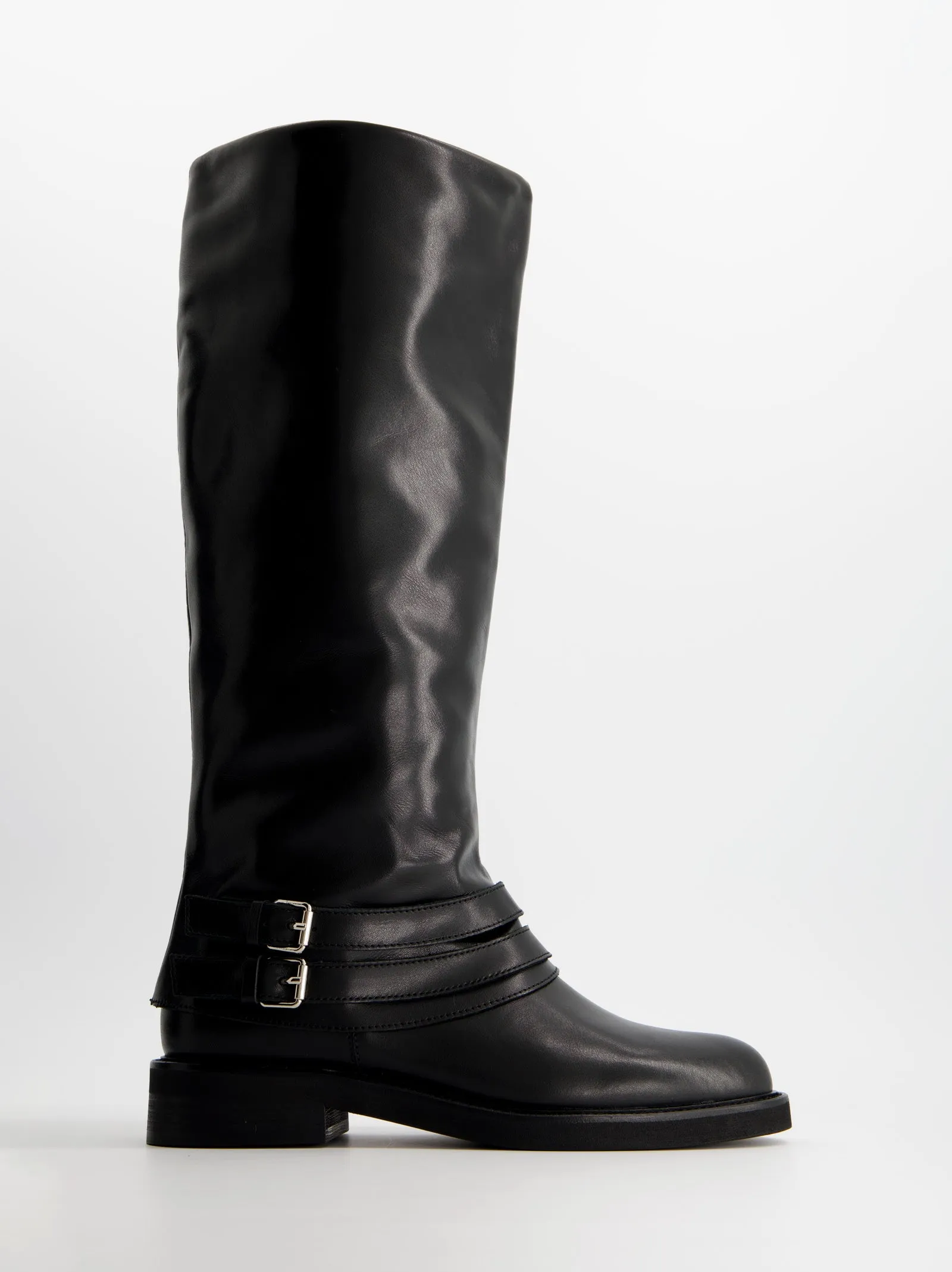 High leather boots with turned-up shaft - ULK Farah sold by Ulanka