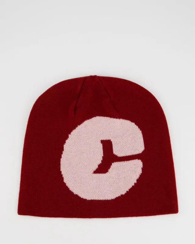 Coolway C' Red Beanie - Knitted hat made by Coolway