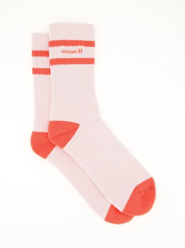 Coolway Court Pink Socks - Caldetines estilo deportivo en punto made by Coolway