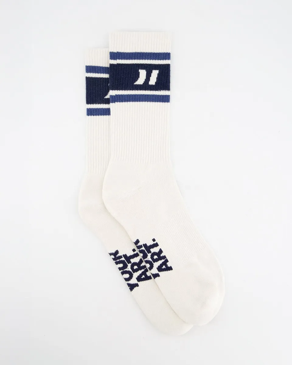 Coolway Base Navy Socks - Mid-calf socks sold by Ulanka