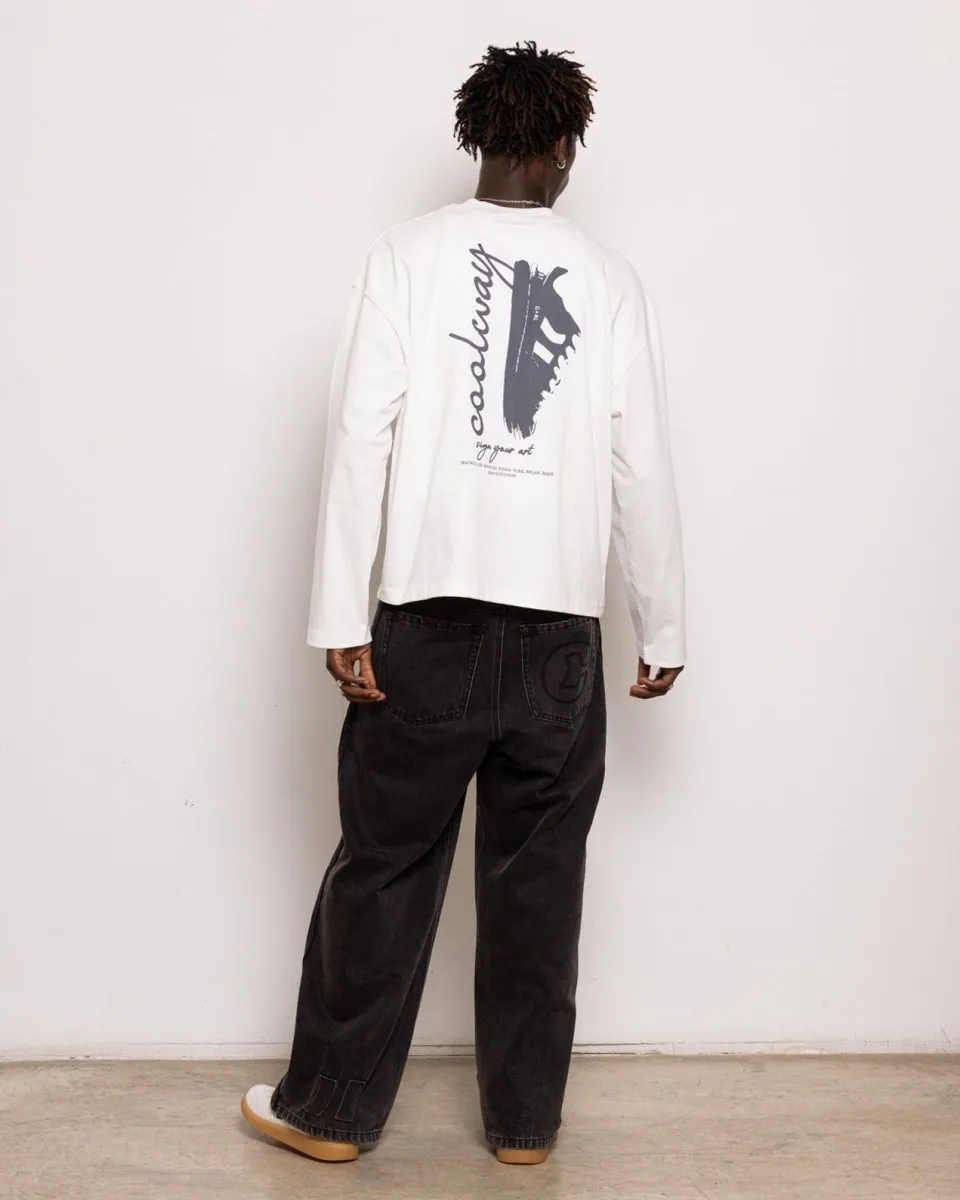 Coolway Frame White Long Sleeve - White Long Sleeve T-Shirt sold by Ulanka product image thumbnail 4