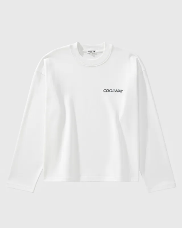 Coolway Frame White Long Sleeve - White Long Sleeve T-Shirt made by Coolway