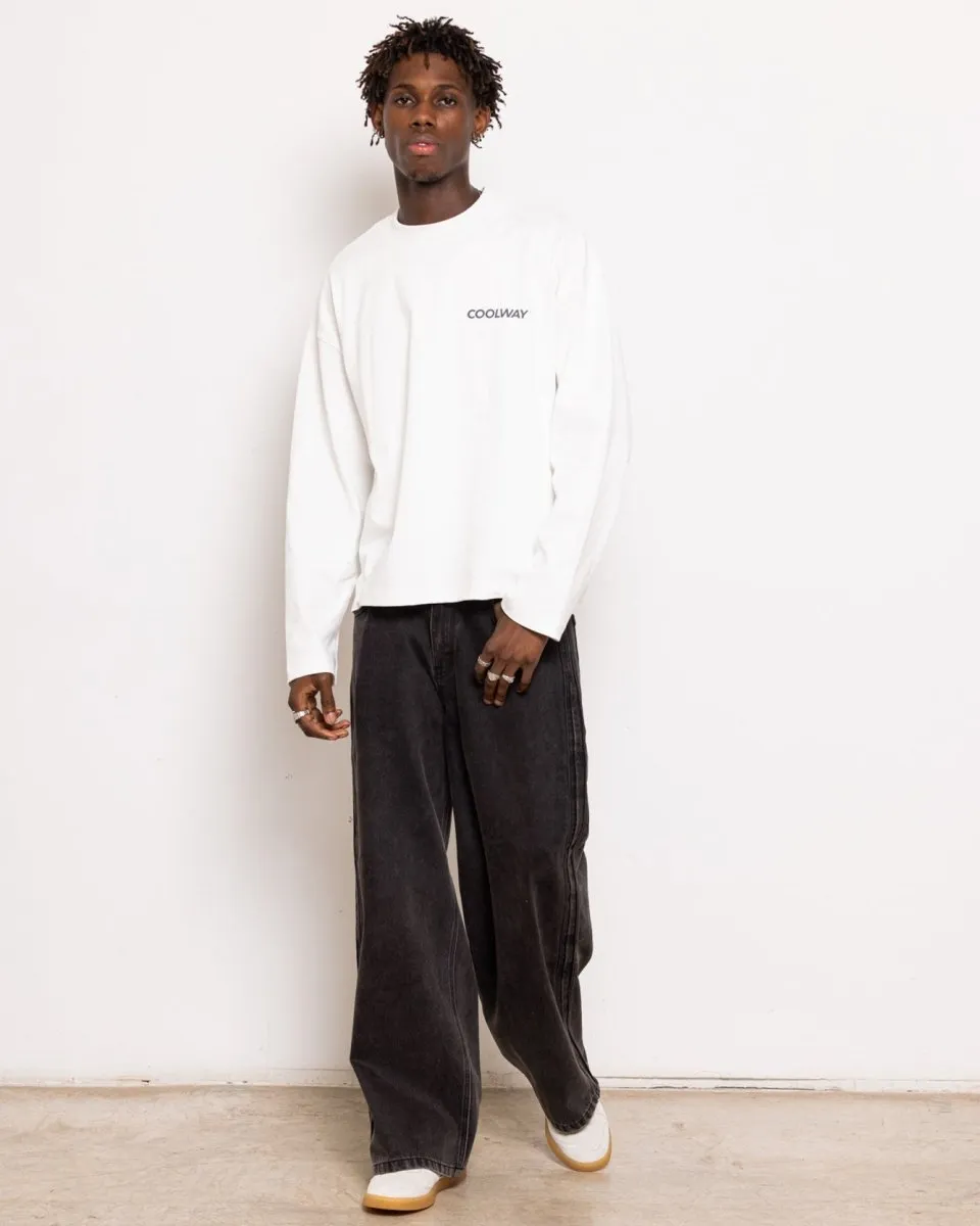 Coolway Frame White Long Sleeve - White Long Sleeve T-Shirt sold by Ulanka product image thumbnail 2