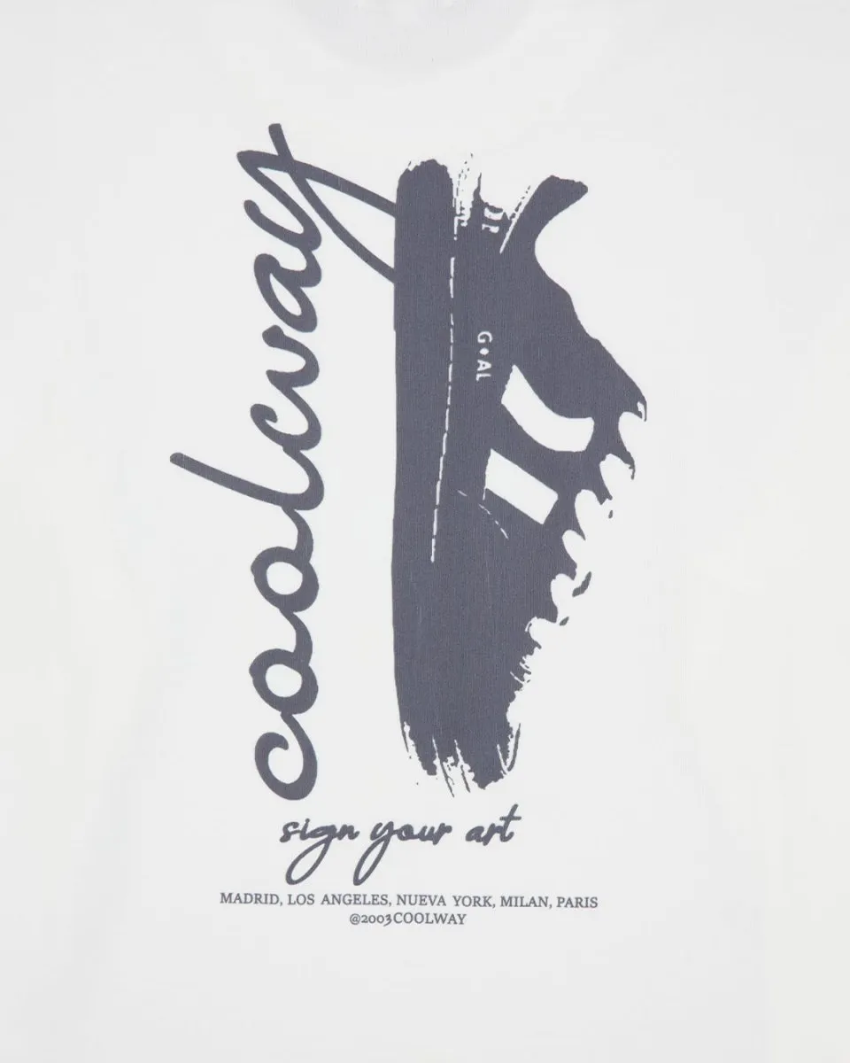 Coolway Frame White Long Sleeve - White Long Sleeve T-Shirt sold by Ulanka product image thumbnail 3
