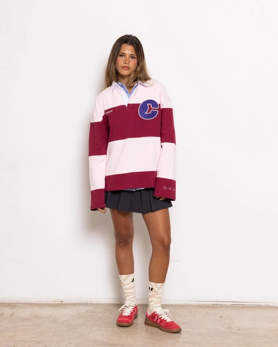 Coolway Field Strawberry Polo - Striped Long Sleeve T-Shirt sold by Ulanka product image thumbnail 2