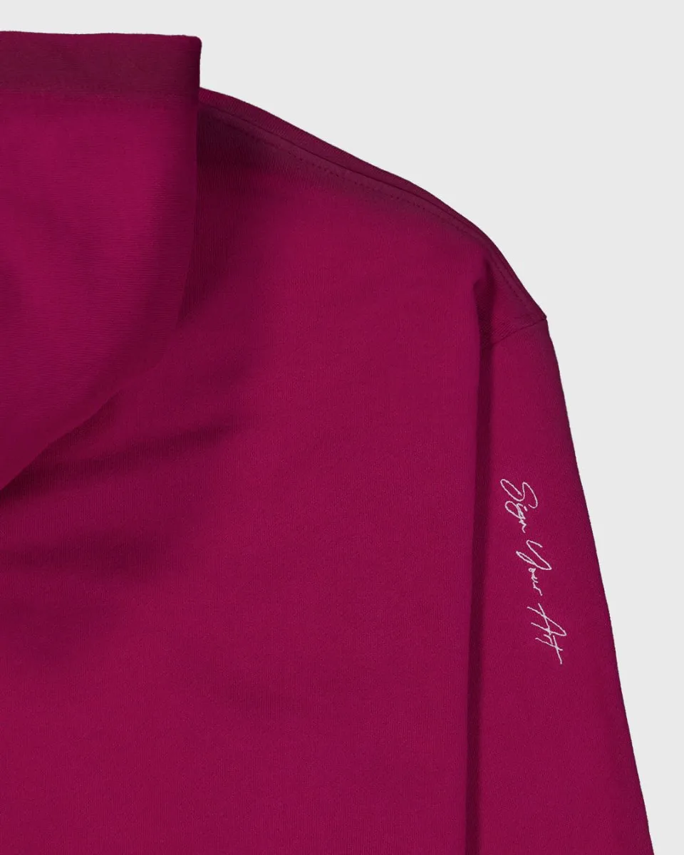 Coolway Break Wine Zipper Hoodie - Zippered hoodie sold by Ulanka product image thumbnail 3